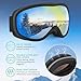VINTEAM Ski Goggles OTG Black Frame Red Lens – Over Glasses Snowboard Goggles Anti-Fog Double Lens, UV400 Protection, Impact Resistant TPU Frame for Skiing, Snowboarding & All Conditions