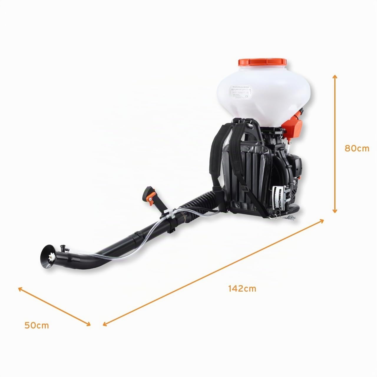 Pulvérisateur pression à dos thermique FUXTEC FX-MSP2.2 - Sac à dos essence 41,5 cm3, pulvérisation poudre ou liquide pour fertilisation, lutte contre les parasites, épandage de sel