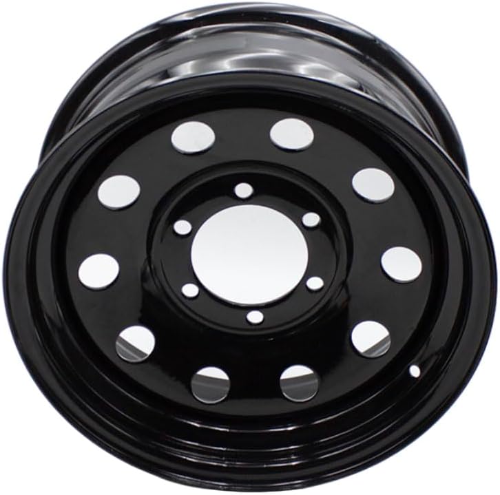 Black 16x6 Trailer Rim Wheel 6 Lug Holes On 5.5 6x5.5 16 inch 16 X 6 X 5.5 Bolt Circle Steel Equipment Trailer Rim Wheel