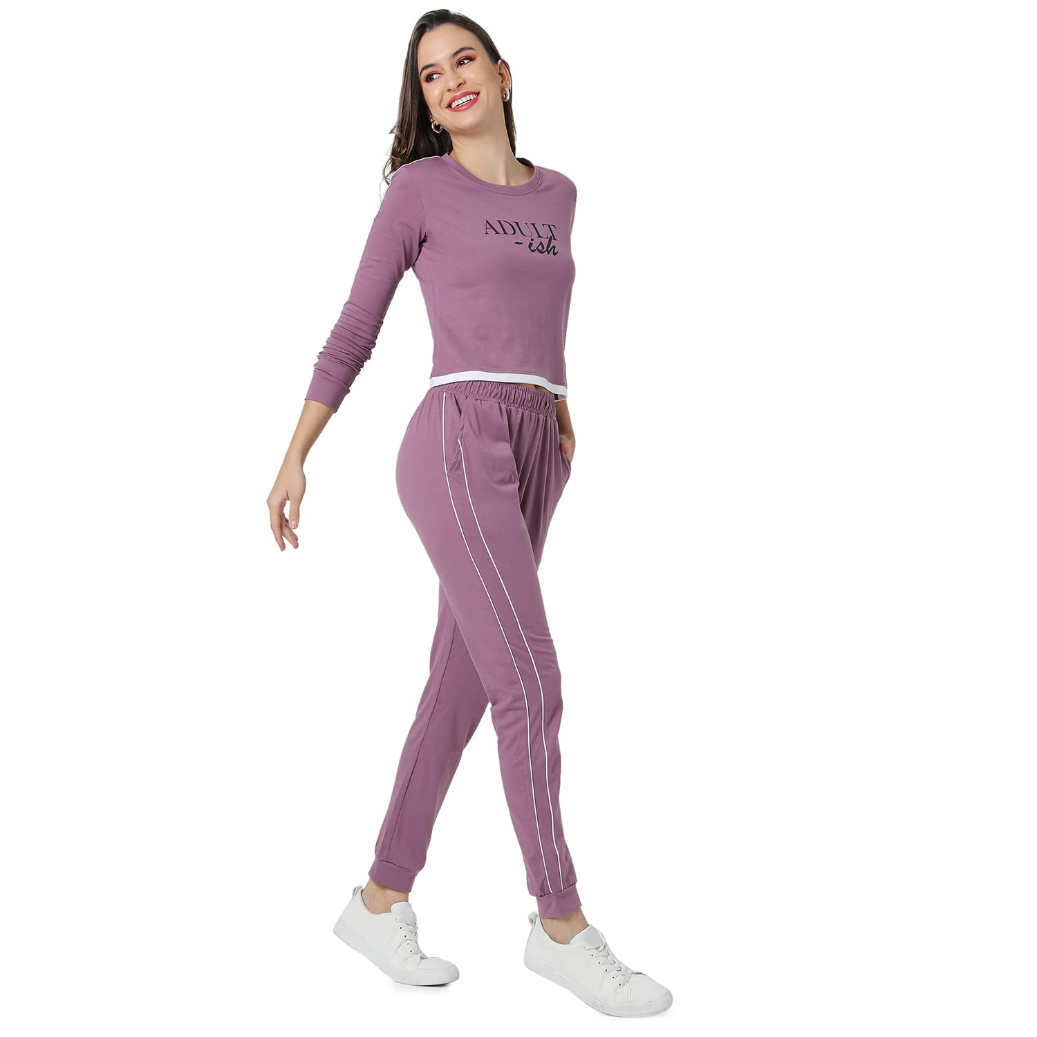 Campus Sutra Women Solid Stylish Casual Co-Ord Set(Ssmr22_Cswssco5042_S)