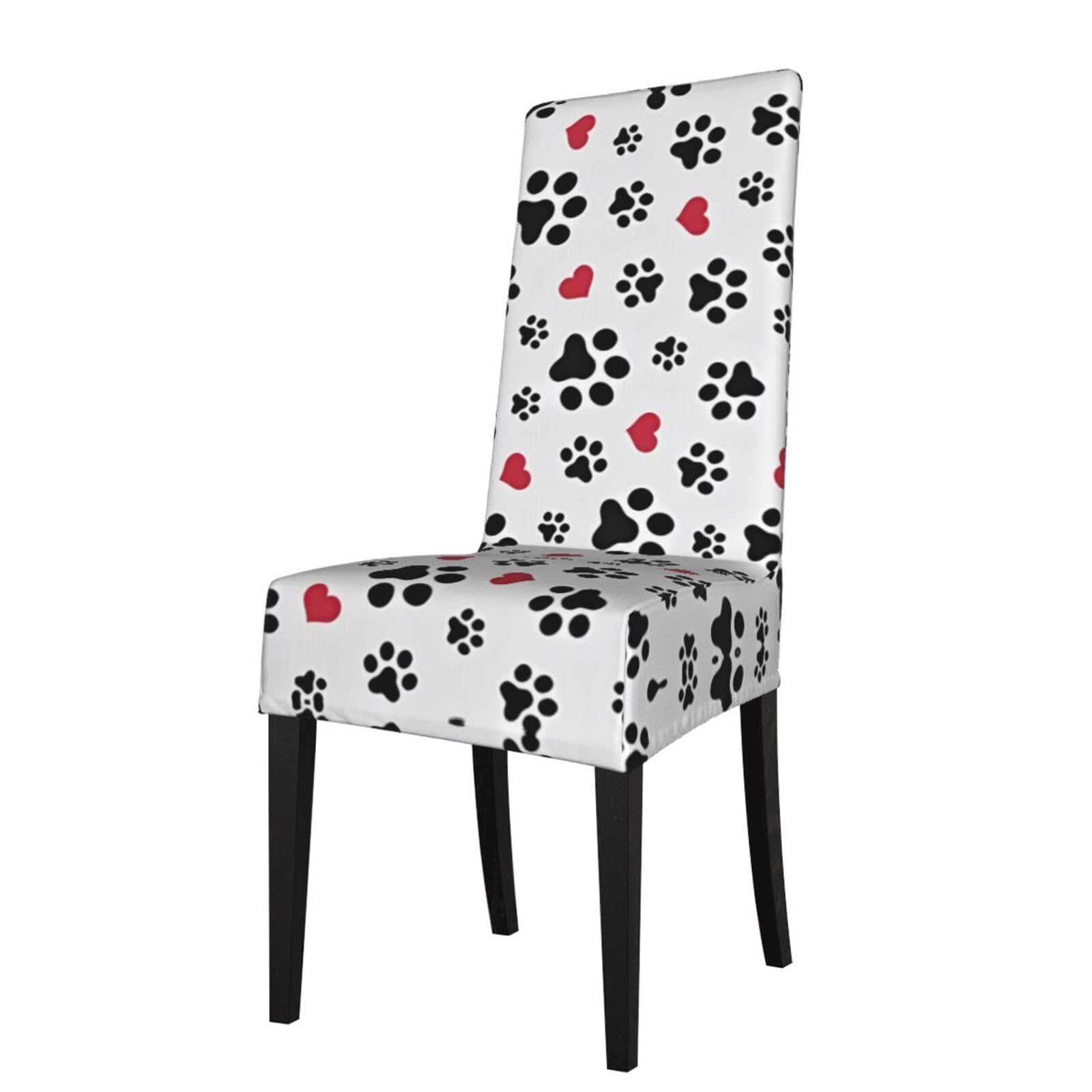 YYHHAOFA Paw Print Prints Protection Cover for Dining Chair - Stretch Slipcovers, Easy Refresh for Your Dining Room & Event Decor