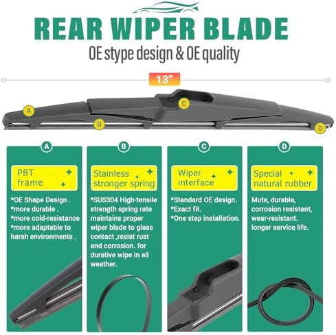 WINDSMILE Windshield Wiper Blades Replacement for Kia Telluride 2020-2025 - 3