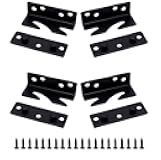 3.3-inch Bed Rail Bracket, 4 Pcs Black Iron headboard Bracket Frame Hardware Bed Hinge