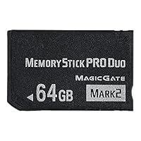 High Speed 64 GB Memeory Stick Pro Duo (Mark2) PSP-Speicherkarte kompatibel mit Sony PSP1000 2000 3000 Kamera-Speicherkarte
