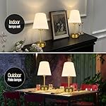 BLUEYE Mini Rechargeable Table Lamp,Remotte Control,Soft Warm 2700K-6000K,Dimmable,Timer,Flicker-Free,White Shade,Center Piece Deco,Cordless Kid Night Light for Bedside,Entryway,Bedroom - Image 5