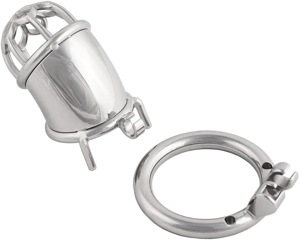 Chasity Cage for Men Metal Chastity Device Breathable Male Abstinence Chastity Lock Cock Cage Penis Cage Prevent Erection Toy J1750 50mm