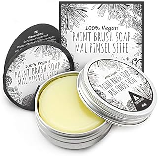 Tritart Brush Soap for Acrylic Paint and Watercolor | Artist Brush Cleaner| 40g Vegan Brush Soap