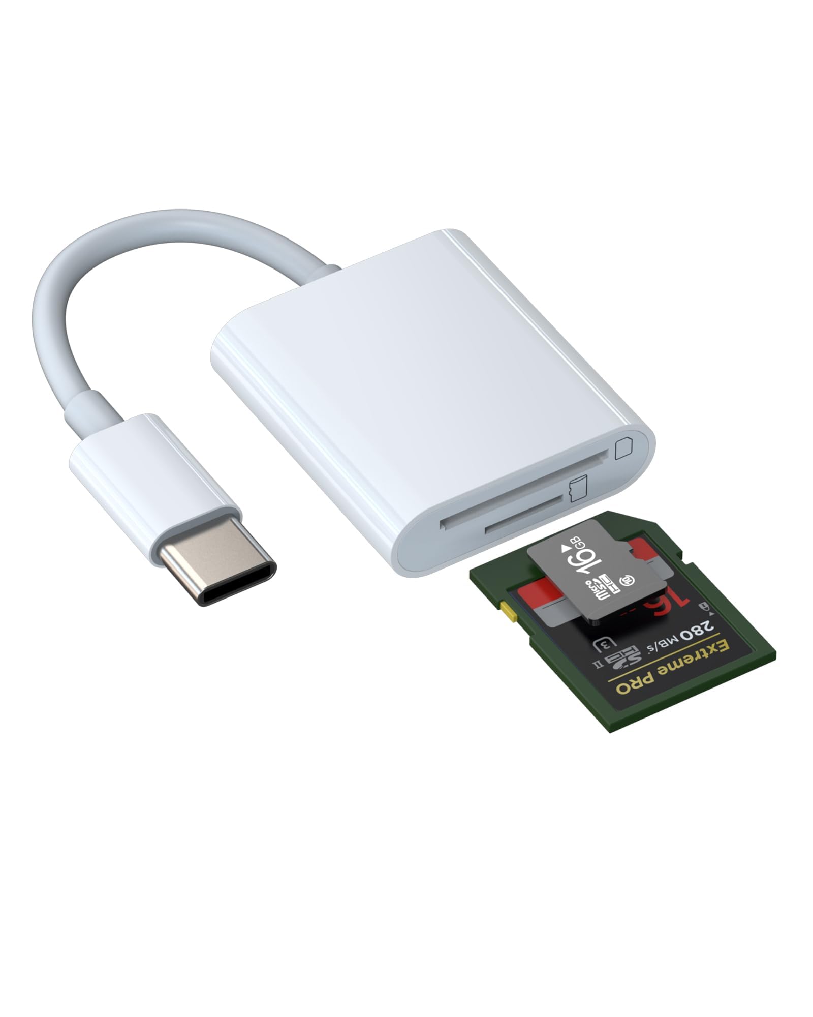 Adattatore USB C Lettore di Schede SD e Micro SD (2in1)Per Apple Per iPhone16 15 Per IPad MacBook Compatibile per Samsung Esterna da Fotocamera Card Memoria Trasferire Dati da Macchina Fotografica TF