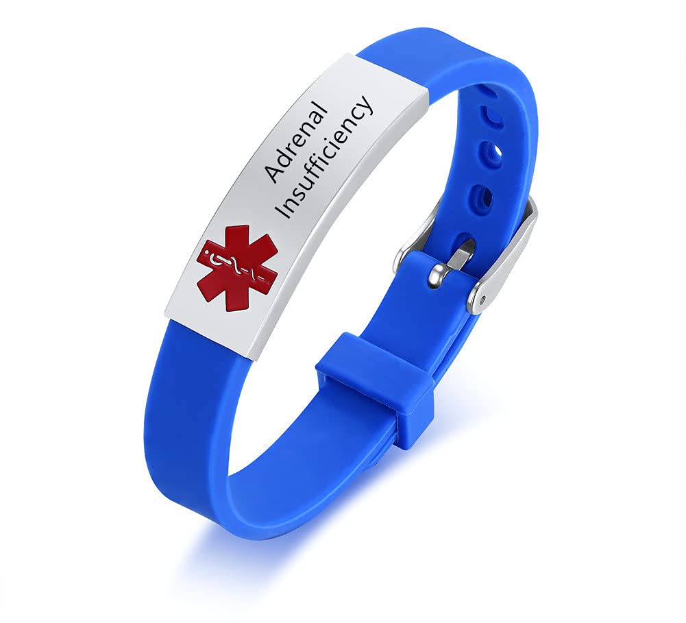 Pulseras de alerta médica ZKXXJ de silicona para emergencias 8