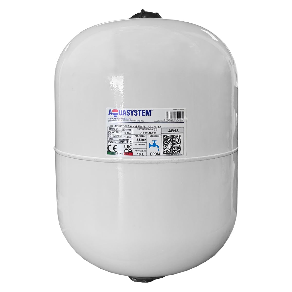 Aquasystem AR18 18 Litre 3.5 Bar Expansion Vessel XVES050051