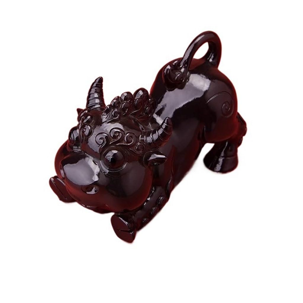 SAMCIOI Tea Pet Kung Fu Tea Set Desktop Zodiac Cow Tea Pet Small Ornaments Household Color-changing Toy Set Accessories Teaware Ornaments