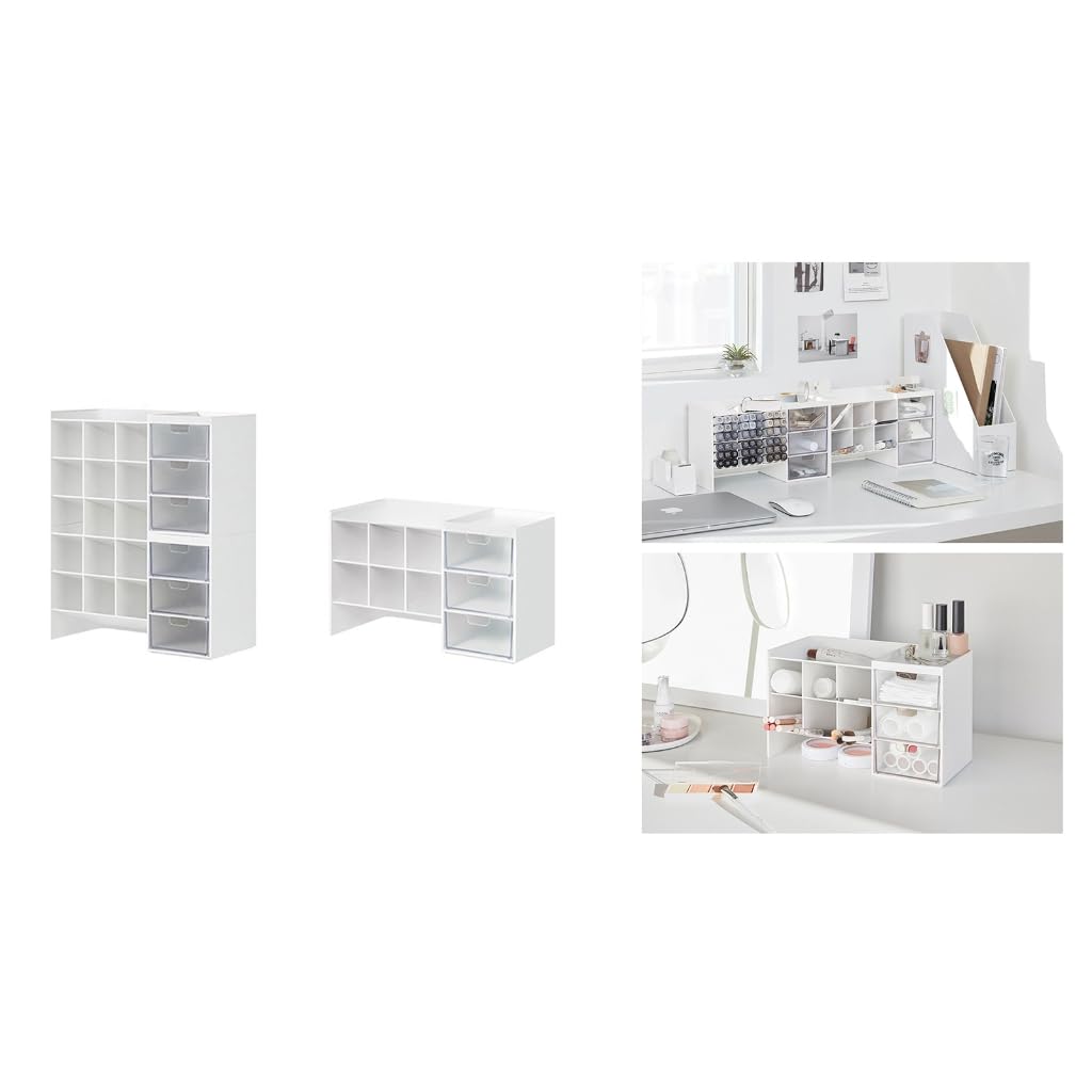 Organiseur de marqueurs empilable avec tiroir à 6 grilles inclinées pour stylos de bureau Porte-stylo Porte-papeterie Support de rangement