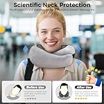 Neck Pillow for Traveling, Travel Pillows for Airplanes 2025 New 100% Pure Memory Foam, Neck Pillow Airplane with 360º Ergonomic Design, Travel Neck Pillows for Airplanes, Office and Car - Image 4