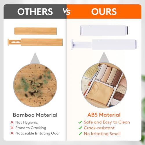 image for Lifewit 8 Pack Kitchen Drawer Dividers 2.36