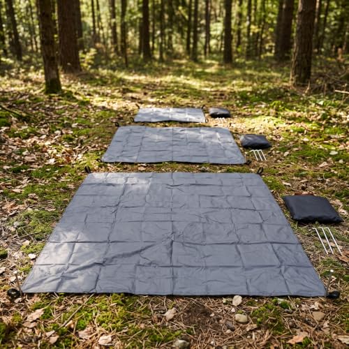 Tienda campaña lona suelo impermeable 2.4x2.4 protector picnic 5