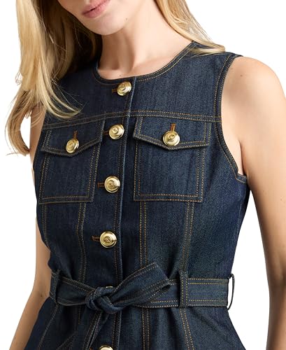 Cinq à Sept Womens Indigo Denim Reenee Vest3