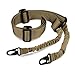 accmor 2 Point Sling, Multi-Use Two Point Rifle Sling/Gun Sling with Metal Hook for Outdoor Sports (Khaki)