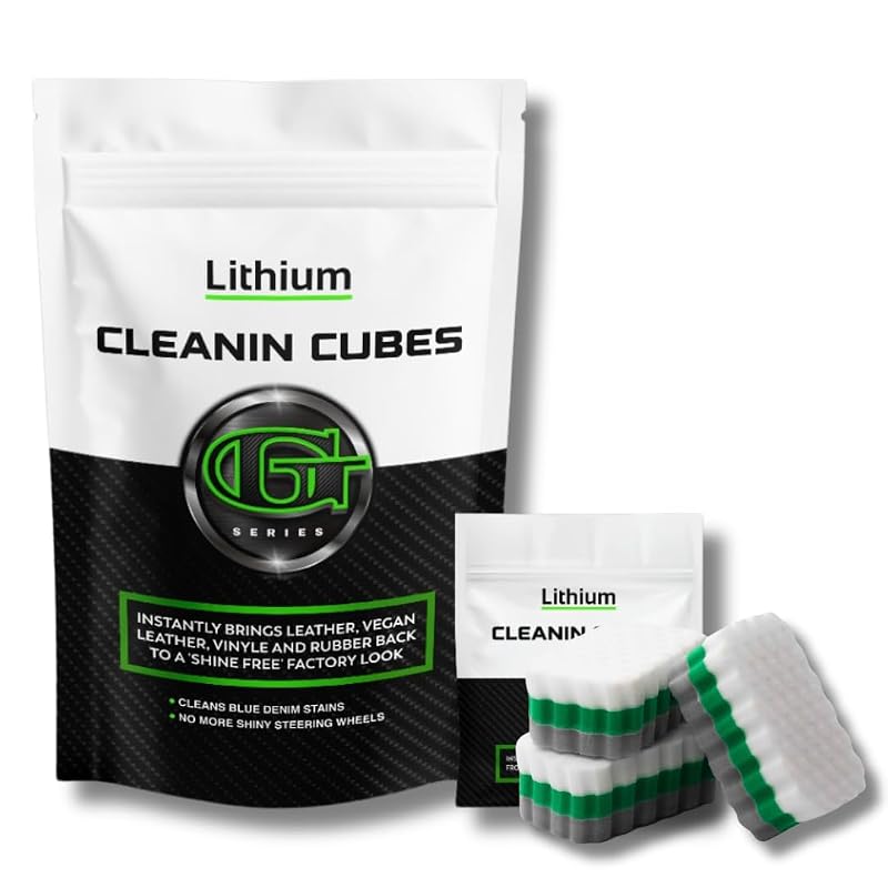 Lithium Auto Elixirs Cleaning Cubes Limpador para Interior Automotivo com Espuma para Couro, Plástico, Carpete e Vinil – 6 unidades