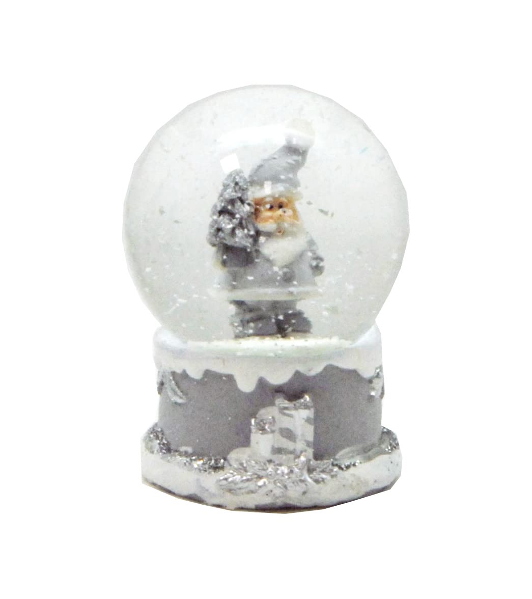 Boules à Neige Noël Lot De 3 Mini - Socle Blanc Et Doré - Diamètre Boules à Neige Noël Lot De 3 Mini - Socle Blanc Et Doré - Diamètre
