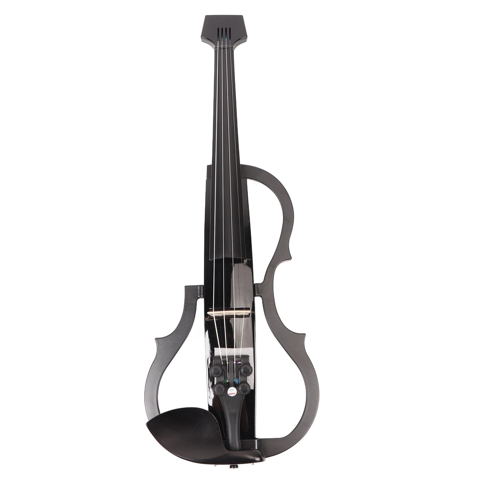 4/4 elettrico con pickup integrato in fibra di carbonio legno d'acero violino muto per adulti principianti artisti professionisti nero