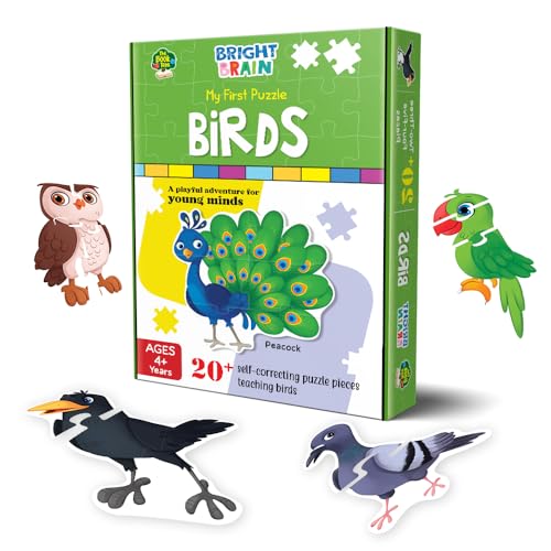 Image of The Book Tree Birds 20+ Piece Jigsaw Puzzle for Preschoolers, Educational Toy for Learning Different Birds, Gifts for Kids Ages 3 to 6 by Majestic Book Club