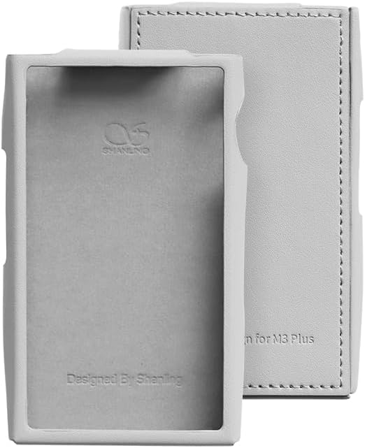 SHANLING M3 Plus Leather Case M3Plus Portable Music Player Case, Special Protective Case,PU Leather Material (Grey)