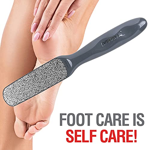 Probelle Double Sided Multidirectional Nickel Foot File Callus Remover - Immediately Reduces Calluses And Corns To Powder For Instant Results, Safe Tool (Dark Grey) #TOP4