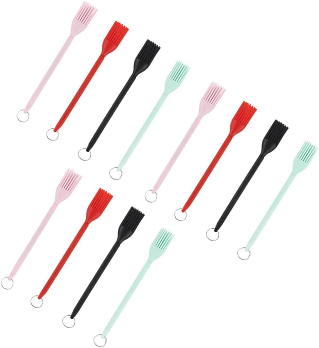 Mikikit 12pcs Silicone Basting Brush Pastry Brushes for Cooking and Grilling Easy to Clean Kitchen Utensils for Bbq Baking and Marinades