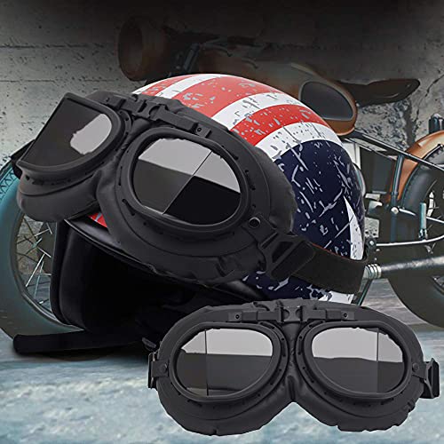Image of Peicees Vintage Helmet Goggles Motorcycle Goggles Bike Motorcross Pilot Goggle