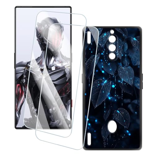 OAGELIM 2�Z�b�g �X�N���[���v���e�N�^�[ + �P�[�X ZTE Nubia Red Magic 8 Pro (6.8 �C���`) �Ƃ̌݊������� �A�[�e�B�X�e�B�b�N�J�X�^���v�����g�J�o�[�Ƌ����K���X�t�B���� �X�N���b�`�h�~ (�t)