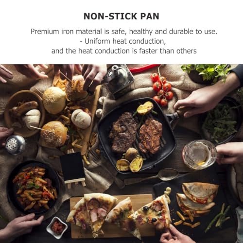DOITOOL Non-Stick Steak Frying Pan 10.63X6.50X0.59In Teppanyaki Grill Plate for Home Outdoor Barbecue Cooking Lightweight - Image 5