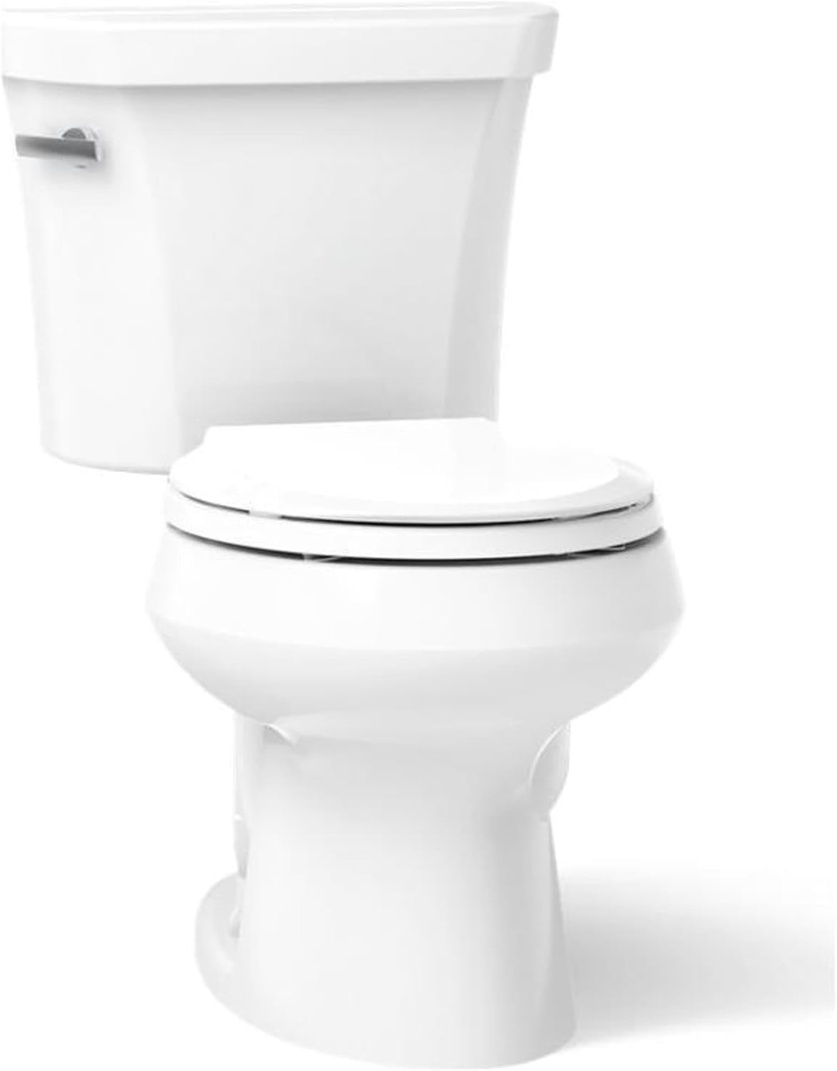1.28 GPF Two-Piece Round Toilet with 12" Rough In and Tank Locks from the Wellworth Collection