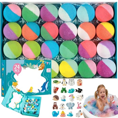 24 x Bombas de Baño para Niños con Sorpresa, Bolas