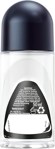 NIVEA Men Black & White Invisible Original Roll-on 6 x 50 ml, Men's Deodorant 72h, Anti-Perspirant Roll On Deodorant Against Odours, Sweat, Residues, Irritations and Stains on Light and Dark Fabrics - 4