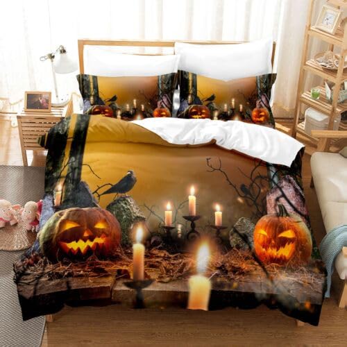 Funda nórdica Halloween marrón suave como regalo original para cumpleaños infantiles