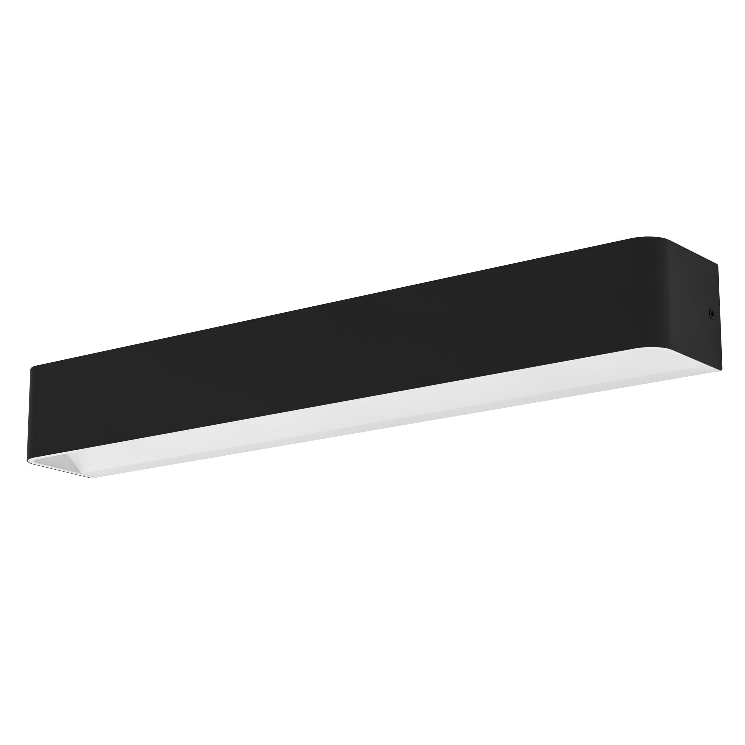 EGLO LED Wandlampe Sania 5, 1 flammige Wandleuchte, minimalistisch | Wandbeleuchtung aus Metall in Schwarz, Weiß, Kunststoff in Satiniert, LED Badezimmer Lampe warmweiß, L 62 cm, IP44