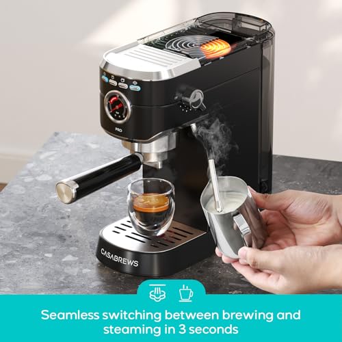Image of CASABREWS 5418 PRO Espresso Machine, Coffee Maker with Fast Heating System