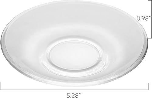 Miniatura 9 de WHJY 6 platos de vidrio transparente, juego de platos de vidrio de 4 pulgadas, pequeños platos de postre platos de té a granel