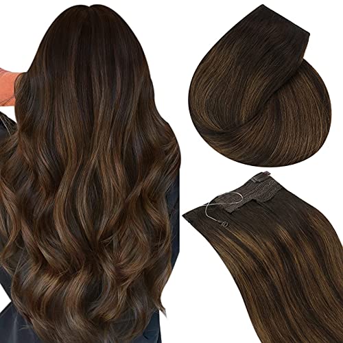 Human Hair Extensions Remy Human Hair Tape Hair Extensions 20pcs/50g Skin Weft Remy Straight Hair (14 Inch, 2/2/6)