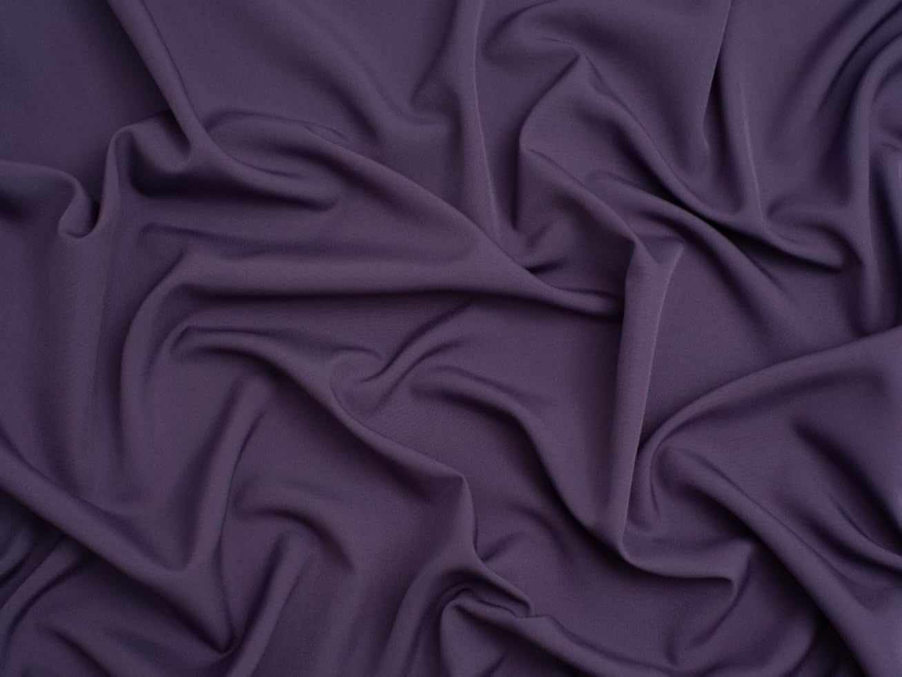Minerva Core Range Aubergine Soft Touch Crepe Fabric