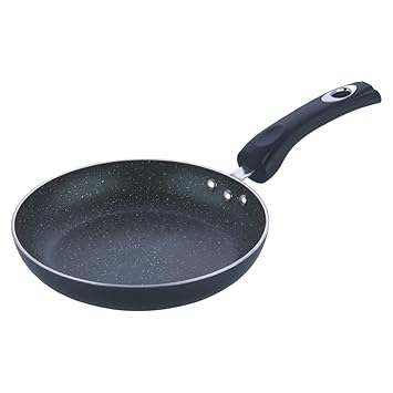 Vinod Zest Marbilo Non-Stick Frypan, 22 cm Diameter with Triple Riveted Sturdy Bakelite Handle (Gas Stove and Induction Compatible), PFOA Free - 3mm Thickness