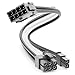 Produktbild deleyCON 6+2 Pin PCI Express GPU Grafikkarte Strom Kabel Verlängerung 30cm - 18 AWG PSU PC Computer Netzteil Nylon Stromkabel Stromversorgung Stecker auf Buchse - Schwarz Weiß