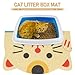 Toddmomy Cute Cat Litter Mats,Pet Cat Litter Mat Food Feeding Mat Non-Slip Pets Meal Eating Bowl Pads Waterproof Urine Mat for Litter Boxes