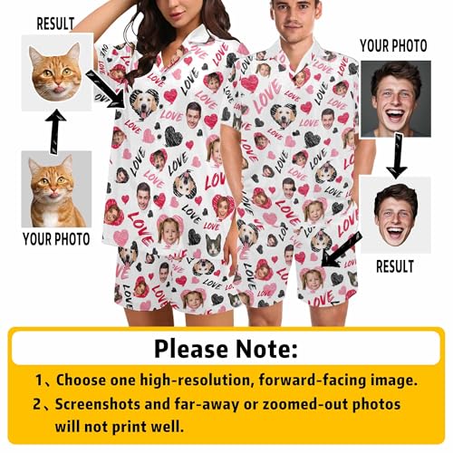 M YESCUSTOM Personalized Funny Pajamas for Women Men Custom Pajamas Sets with Photo Customized Xms Couples Matching Pajama2