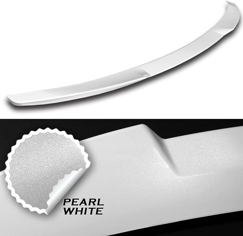 ABS Rear Trunk Spoiler Wing, Duckbill Lip Spoiler, Compatible with 2015-2020 Acura TLX, Rear Spoiler, Exterior Replacement Part (Pearl White)