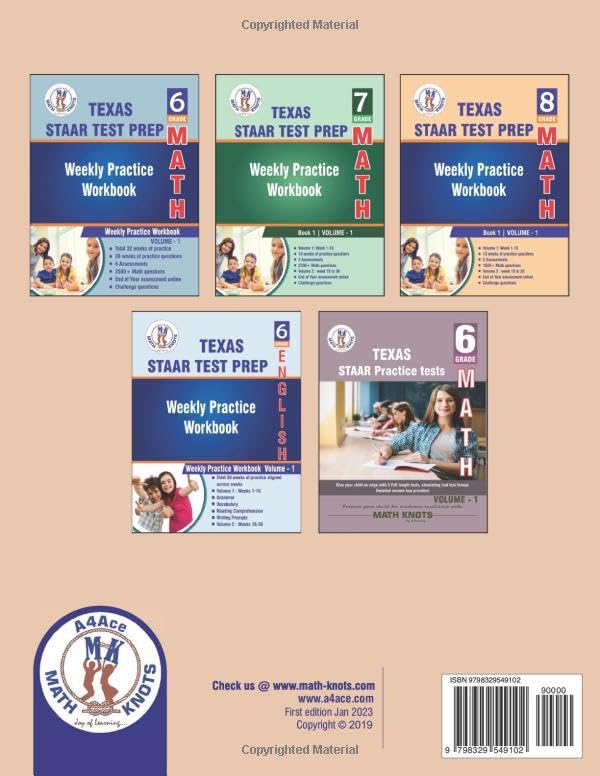GRADES 5 to 6 : TEXAS Summer Math Bridge Activities (TEXAS State (STAAR) prep by Math-Knots) - Image 2