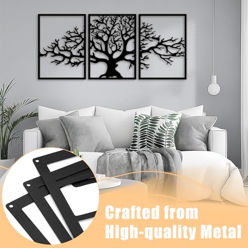 Vofstand ZQL-TREE Of Life Metal Wall Art - Black Metal Wall Decor Modern Wall Art For Living Room Bedroom Decor 3D Textured Sculptures thumb #2