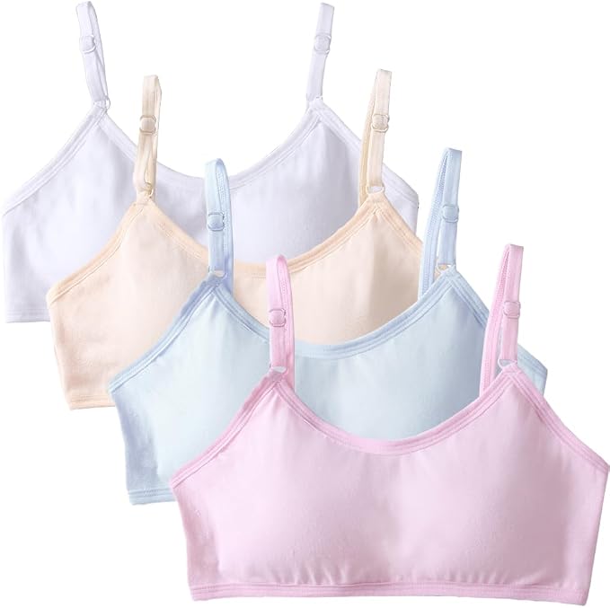3 Pièces Soutien-Gorge D'Entraînement Sans Couture Pour Filles 10-16 Ans - Confort Doux Et Réglable