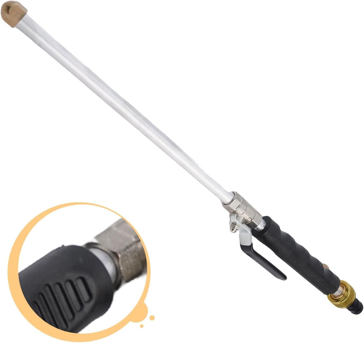 2-In-1 Jet Power Washer Wand with Jet and Nozzles for Car Cleaning, Garden Hose Attachment, High Pressure Sprayer for Outdoor Cleaning, 15m Range(black)
