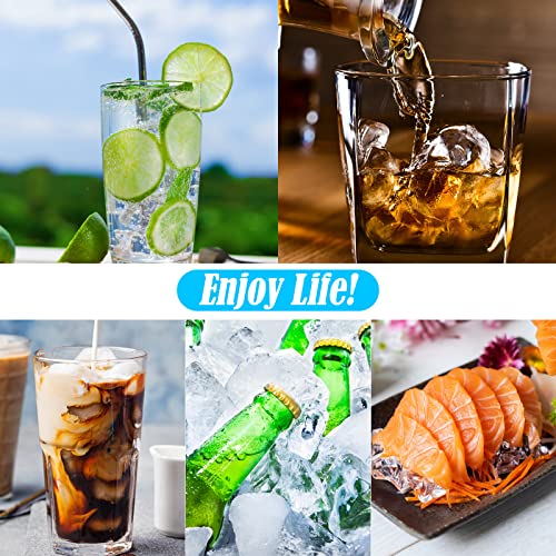 Fogawa Ice Cube Tray, 2 In 1 Diamond Ice Tray For Freezer, Silicone Ice Cube Tray With Lid Cooling Ice Pop/Cube Molds For Whiskey, Juice, Beer, Cocktail, Coffee,Champagne. 18 Ice Cubes #TOP6